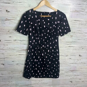 French connection size 6 dress blue pink cut out